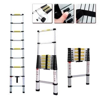 Tangga Lipat Aluminium Teleskopik 4.4M Single Telescopic Ladder Alat A