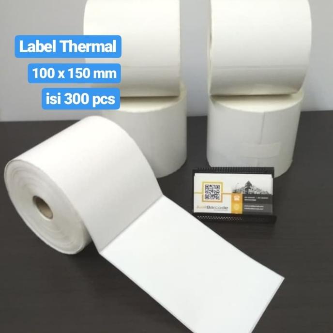 

Thermal 100X150mm 1Line 300pcs Core1" Gap 2mm Label Barcode Sticker Star Seller Termurah
