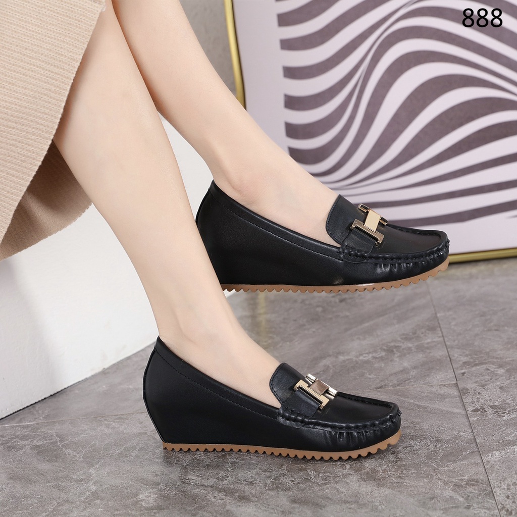 Leather Wedges Shoes 888