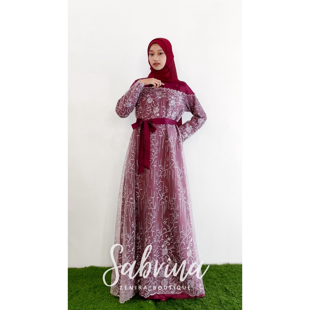 SABRINA MAXY DRESS tulle payet / baju pesta kondangan / couple dan seragam keluarga / Wisuda