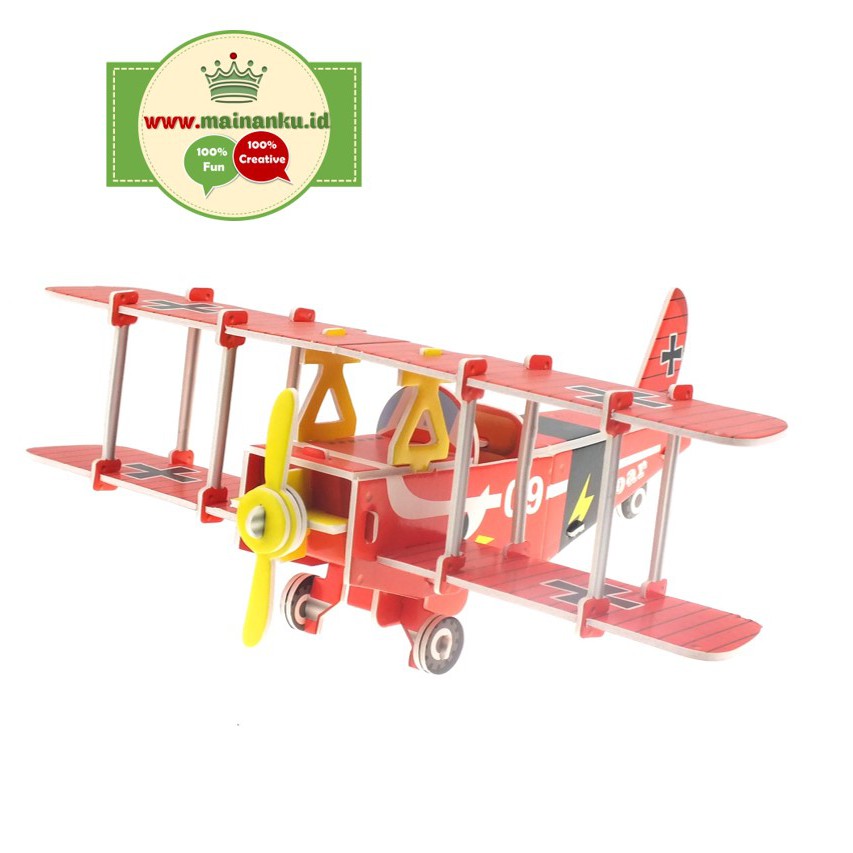 Mini Puzzle 3D | ANTIQUE PLANE | Puzzle 3 Dimensi Kendaraan - 1690-15