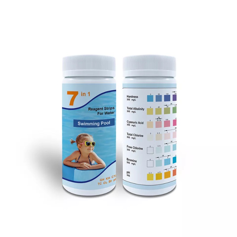 Test Kadar Kaporit Kolam Renang Water Test Kit Swimming Pool 7in1 Strip Reagen Untuk Kolam Renang Air -  SPPaper