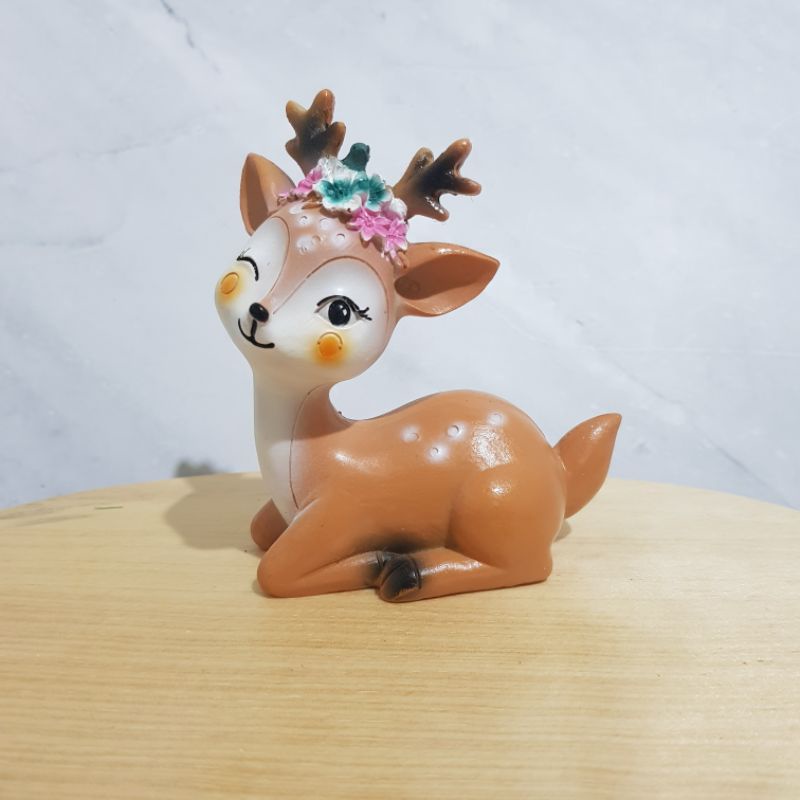 ceramic deer hiasan natal christmas decoration dekorasi keramik rusa 12 cm