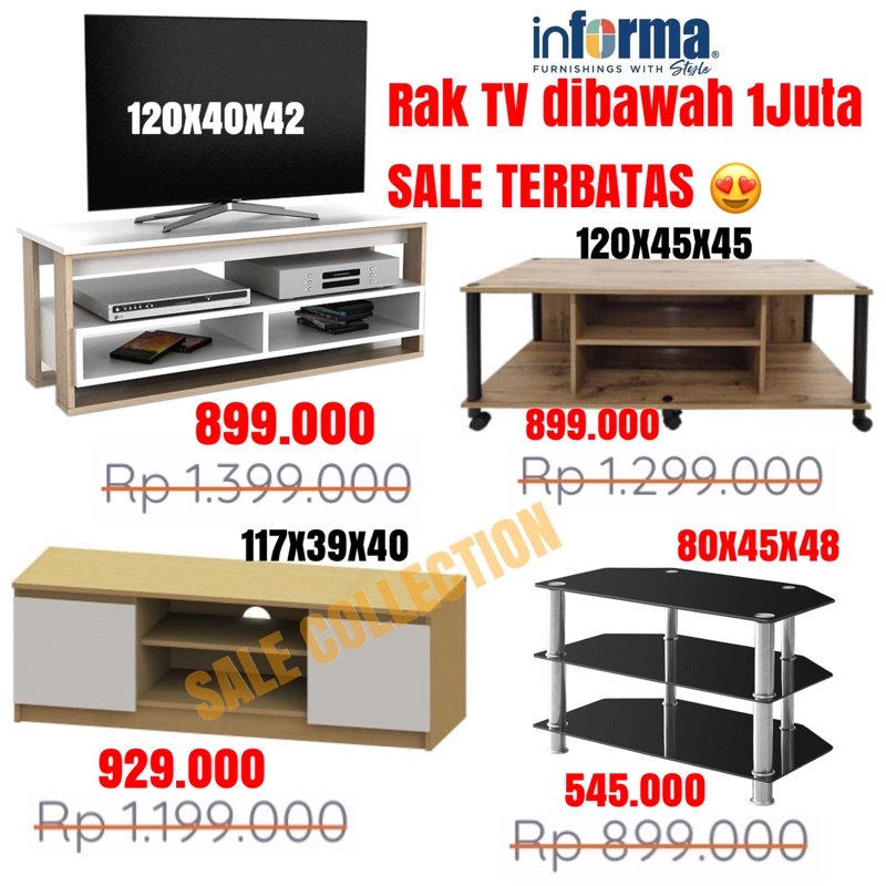 RAK Kabinet Laci TV PROMO TERBATAS INFORMA