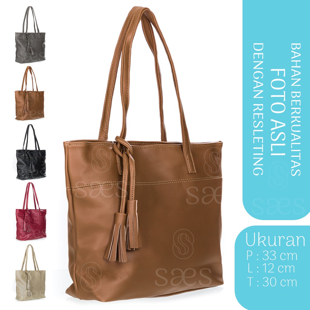 Saes N.E.W PRODUK Tas Tote Bag Wanita Cewek Simple Simply Stylish Style SB PREMIUM Saes shop 001