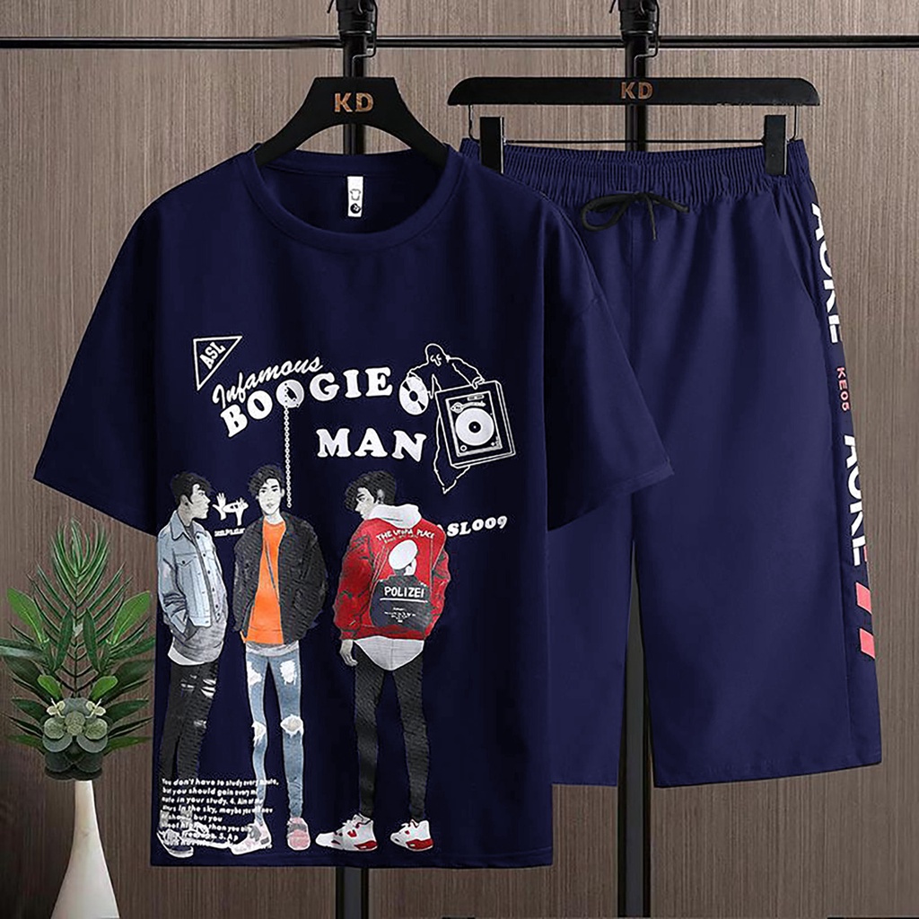 MUKZHOP - STELAN BOOGIEMAN   -  BAJU +CELANA - satu set -  baju terbaru - baju terlaris / baju santai