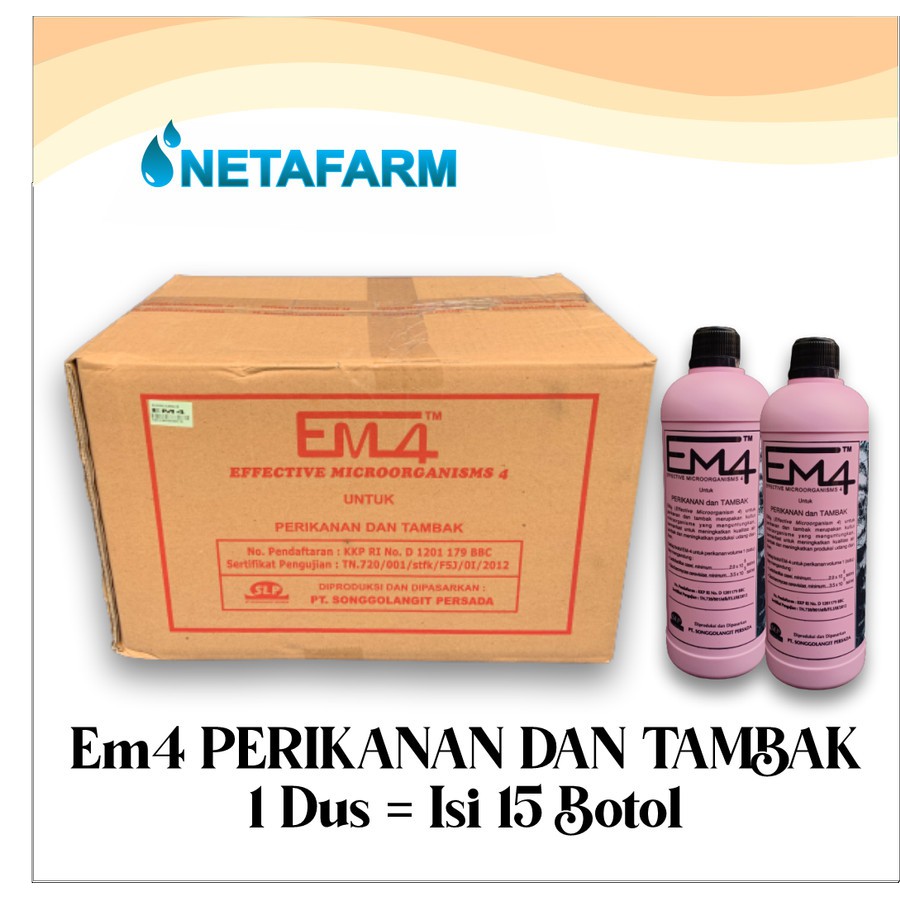 EM4 Perikanan dan Tambak 1 Liter - 1 Kardus ( Isi 15 Botol )