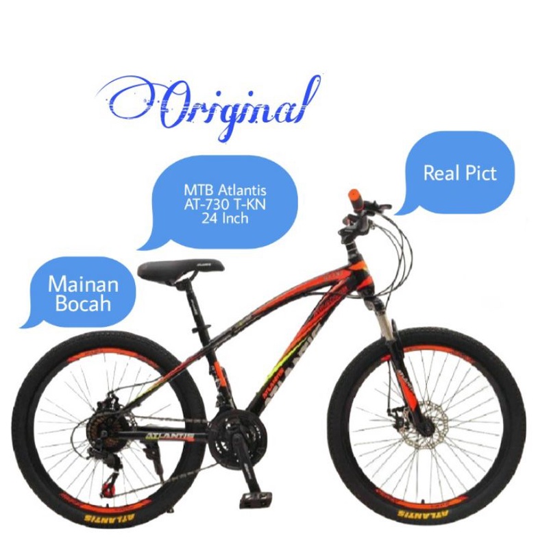 Sepeda Gunung MTB Atlantis AT-730 24 Inch 3x7 Speed