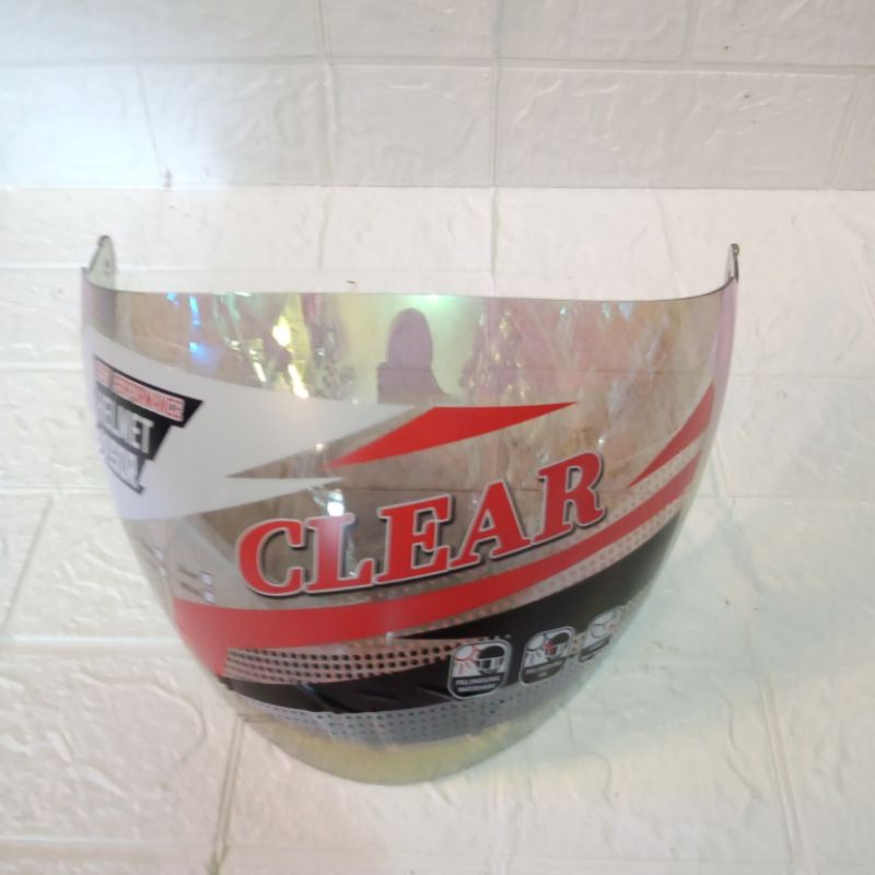 Kaca Visor Helm GM Fighter Evolution Imprezza Bening & Pelangi Original Clear