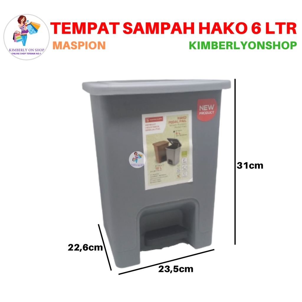 Tempat sampah Injak Hako pedal Pail 6 Liter Maspion