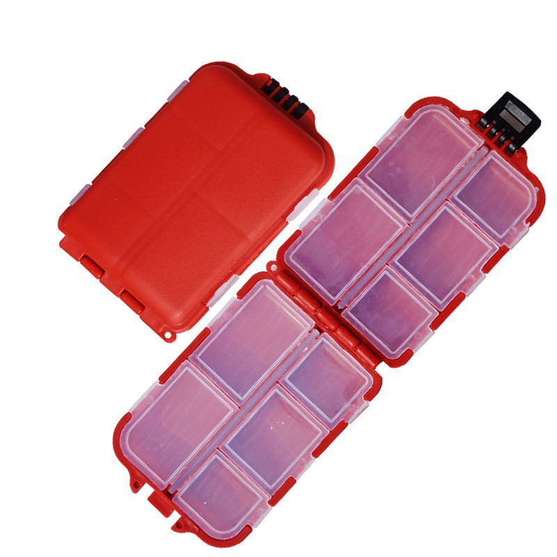 1Pcs 10 Kompartemen Mini Kotak Penyimpanan Fishing Tackle Box Tackle Fishing Lure Sendok Kait Lure Kotak Gadget Kotak Memancing Aksesoris