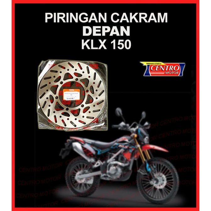 PIRINGAN CAKRAM DEPAN, BELAKANG, SET KLX 150. YOTO GENUINEPART