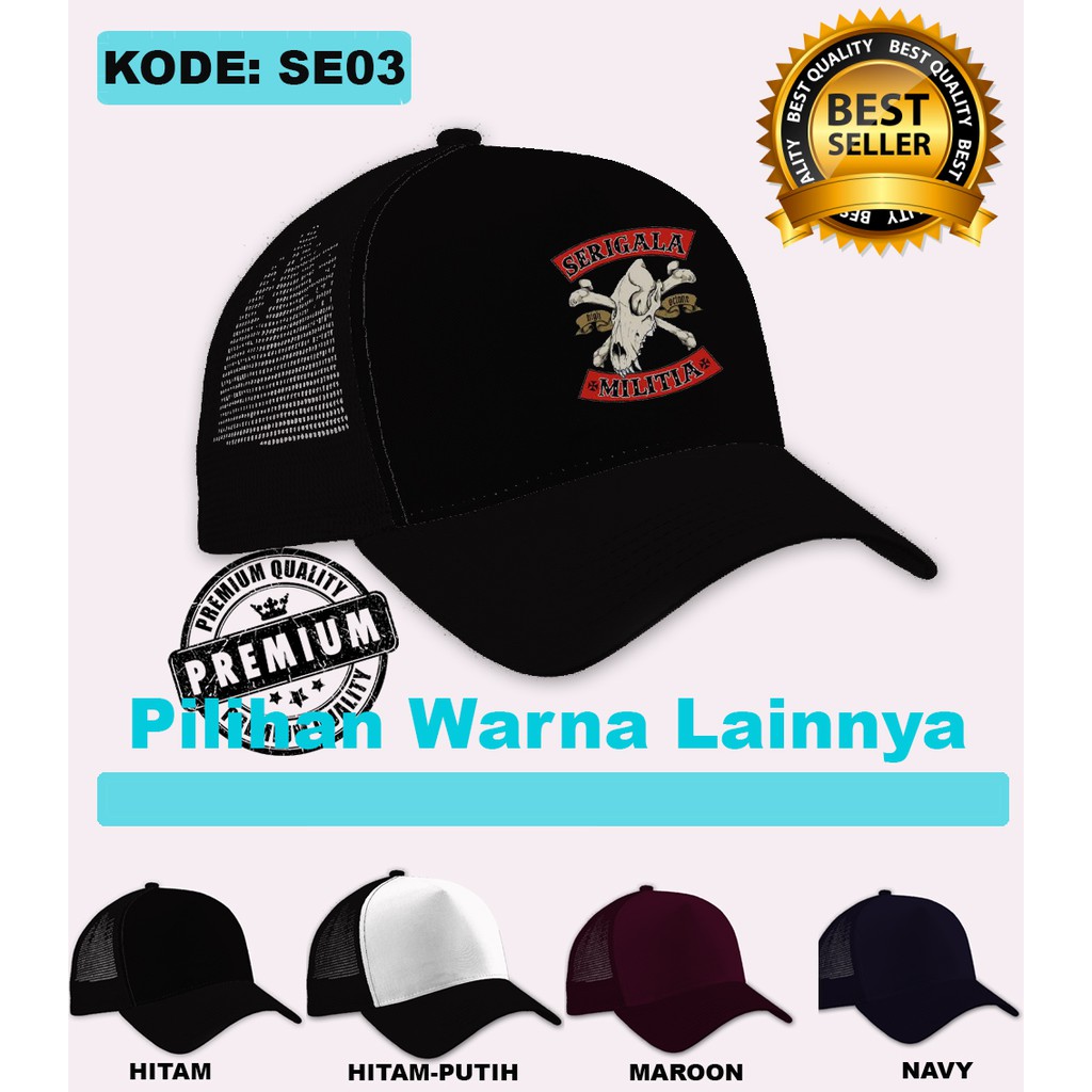 Topi seringai / trucker distro premium seringai se03
