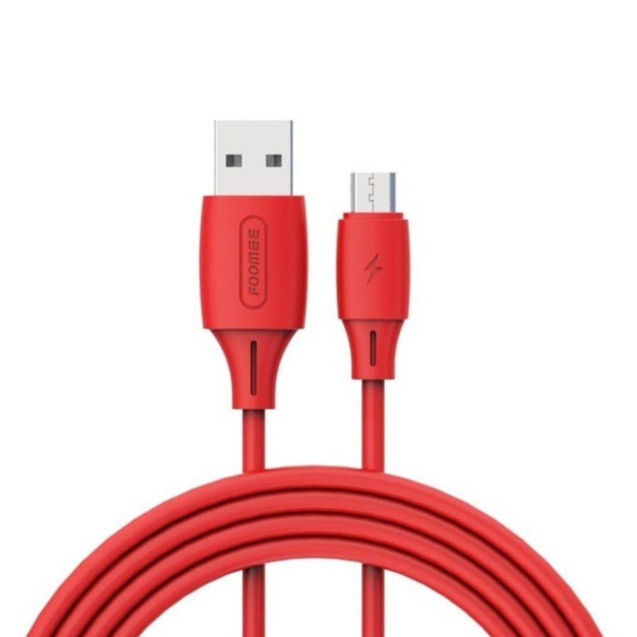 Kabel Data Charger Foomee NL10 2.4A Kabel Data Micro USB 100Cm
