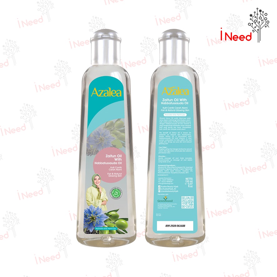 (INEED) AZALEA Zaitun Oil with Rosehip Oil / Habbatussauda / Deep Hydration Rose Water 75ml 150ml