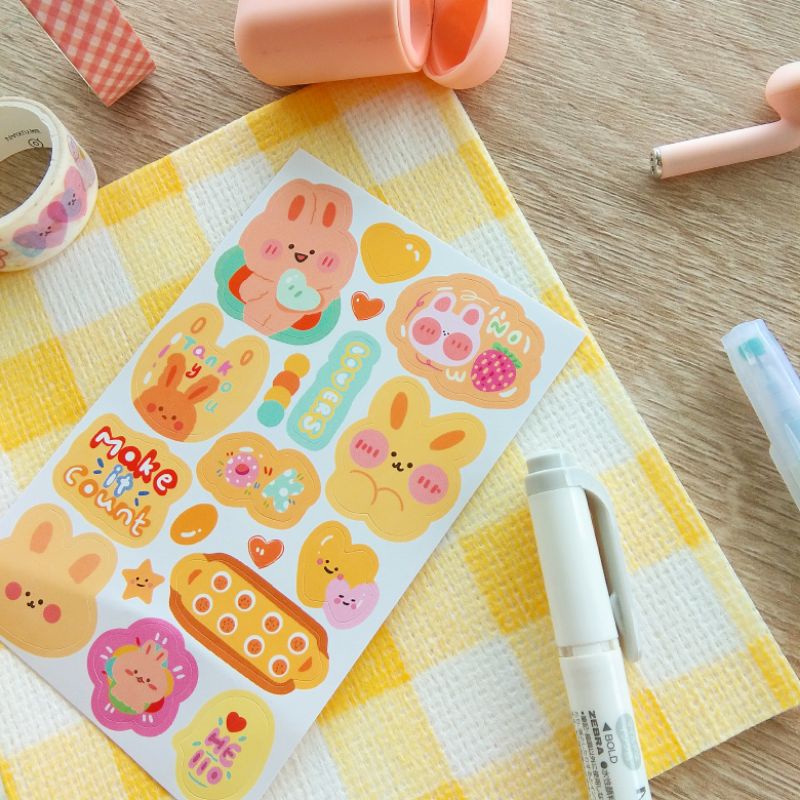 

Stickers kartun DIY diary dekorasi