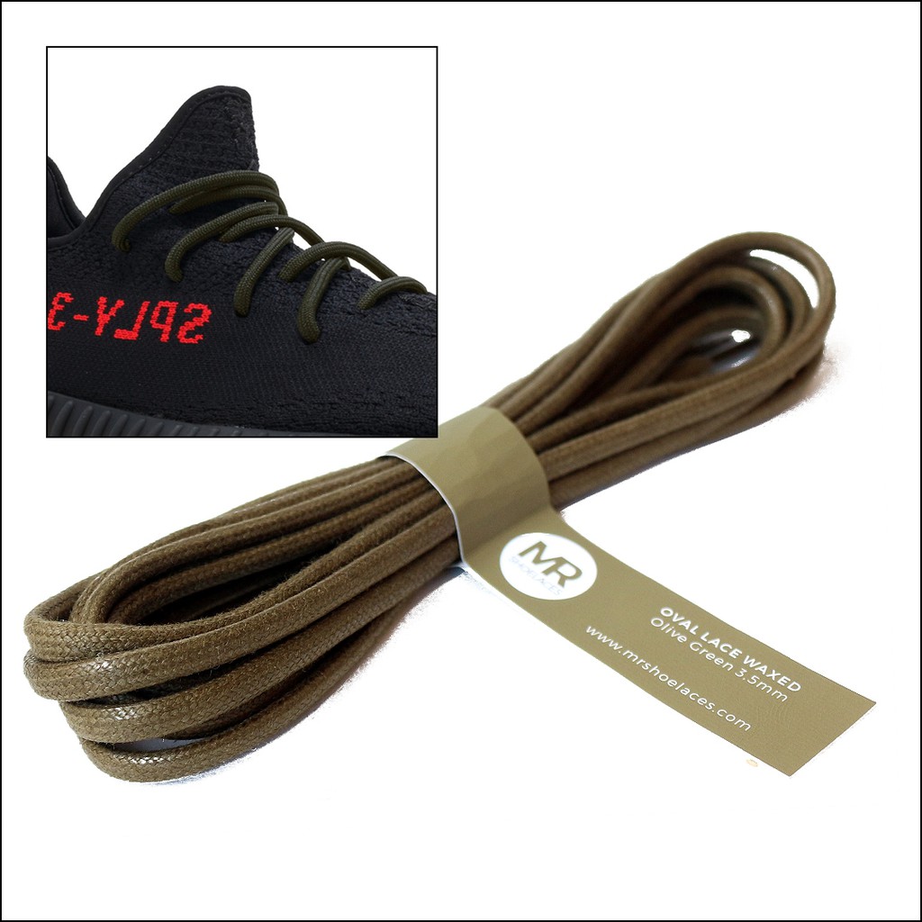 MR Shoelaces FC16 Olive Green Tali Sepatu Lilin Oval 3.5mm (Waxed Laces) 50cm 60cm 70cm 80cm 100cm 120cm