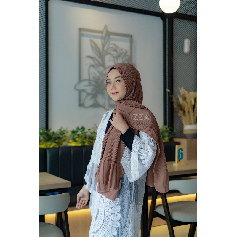 Pashmina Plisket Shawl/Pashmina Plisket Pashmina Diamond crep/Pashmina pleated shawl by izza-4
