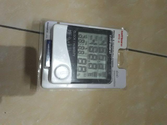 Htc-2 Jam Meja Digital Termometer Temperatur Humidity Clock Alarm Calender Suhu Ruangan