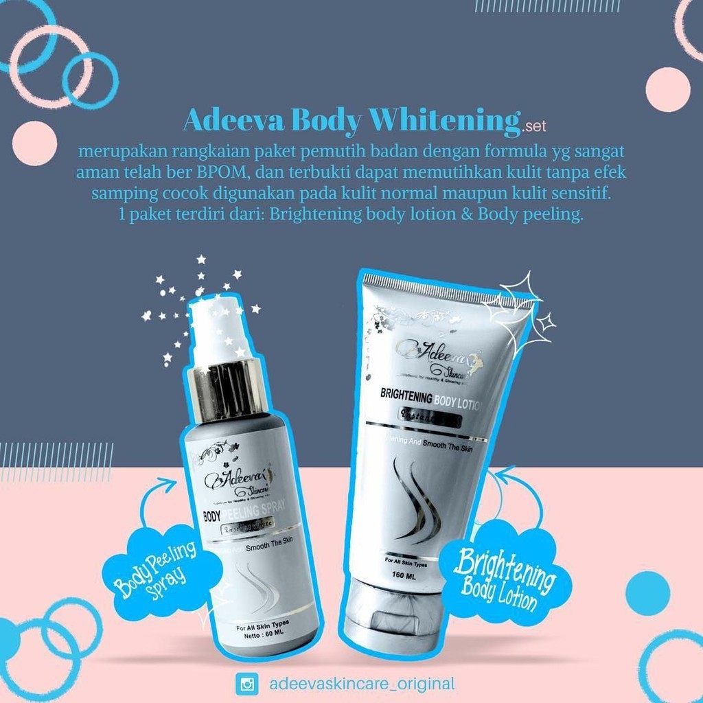 Adeeva Body Whitening & Body peeling spray