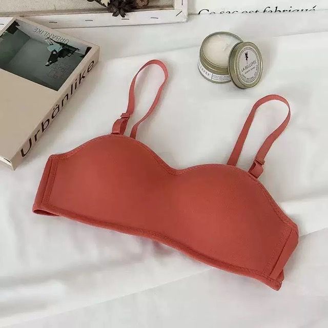 [ LINGERIE MASTER ] - (B-28) Half cup Hot sale Bra Model Seamless Tanpa Kawat Seamless-B-28 Oren