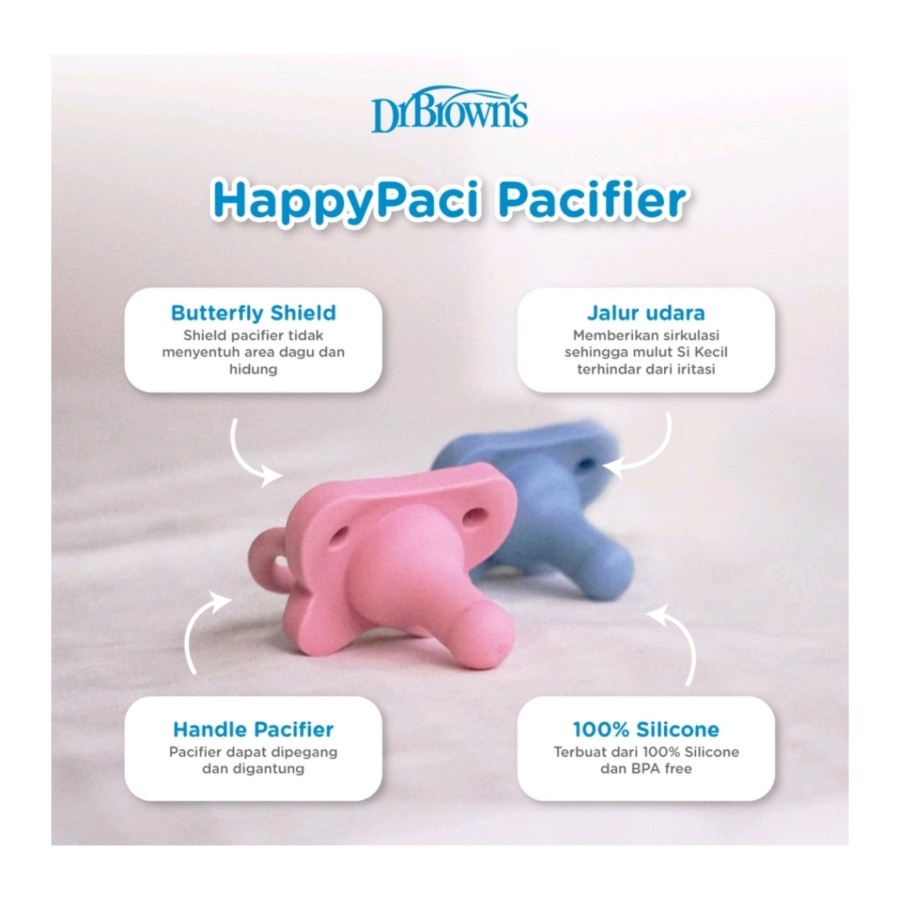 Drbrown Dr Brown's One Piece Pacifier happy paci Empeng bayi