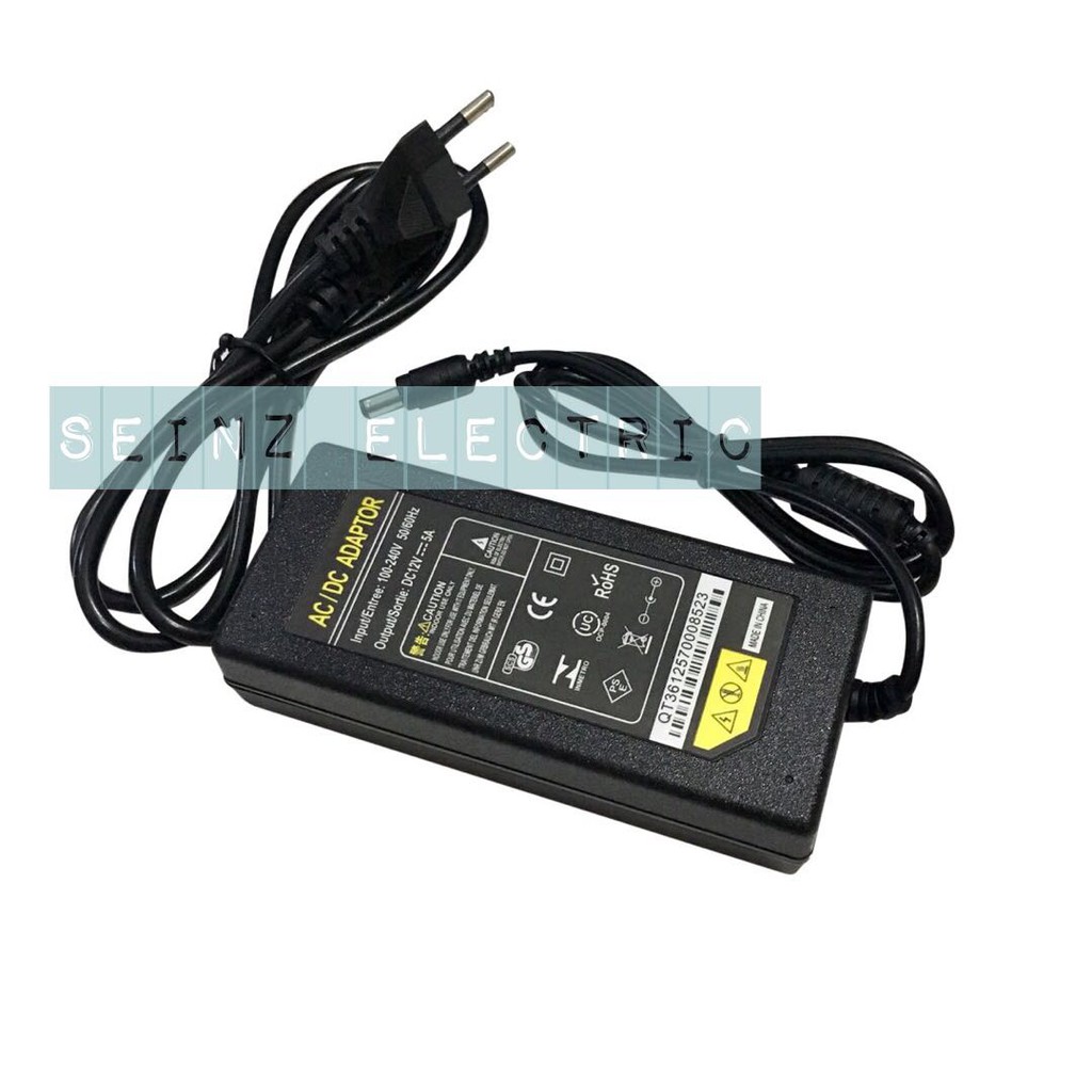 Seinz Adaptor 5A Murni 12V Trafo Power Supply untuk kamera CCTV