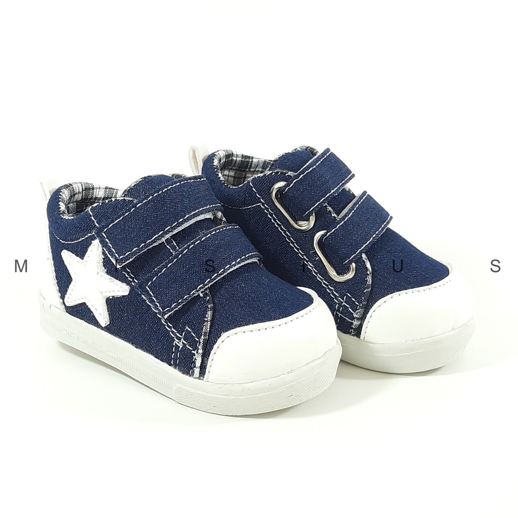 Misius ELSHAN Sepatu Sneakers Anak Motive Bintang Perekat Velcro