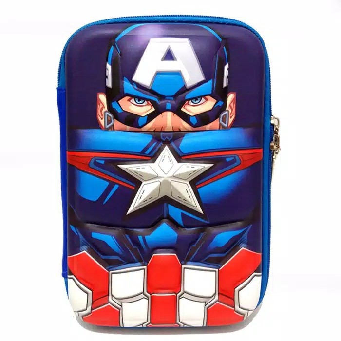 Kotak Tempat Pensil S1 Hardcase Smiggle Superhero Jagoan Anak Timbul 1 Sisi