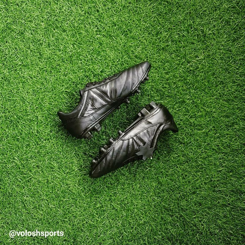 SEPATU BOLA VOLOSH ZEGE ALL BLACK FULL KULIT