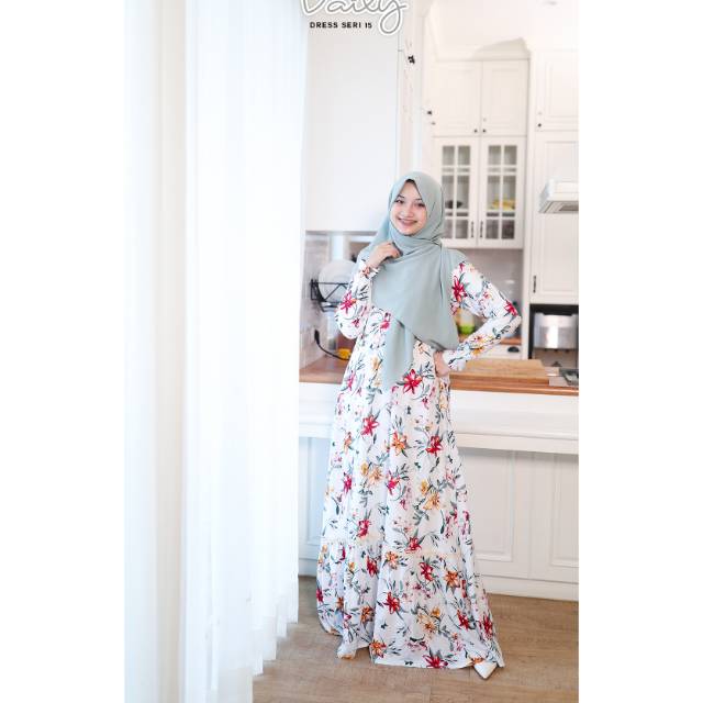 ADZKIA DAILY DRESS Seri 15 Putih by Adzkia