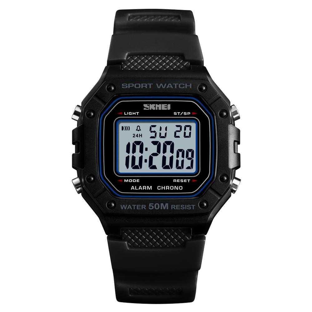 SKMEI Jam Tangan Digital Pria - 1496 [Hitam Putih]