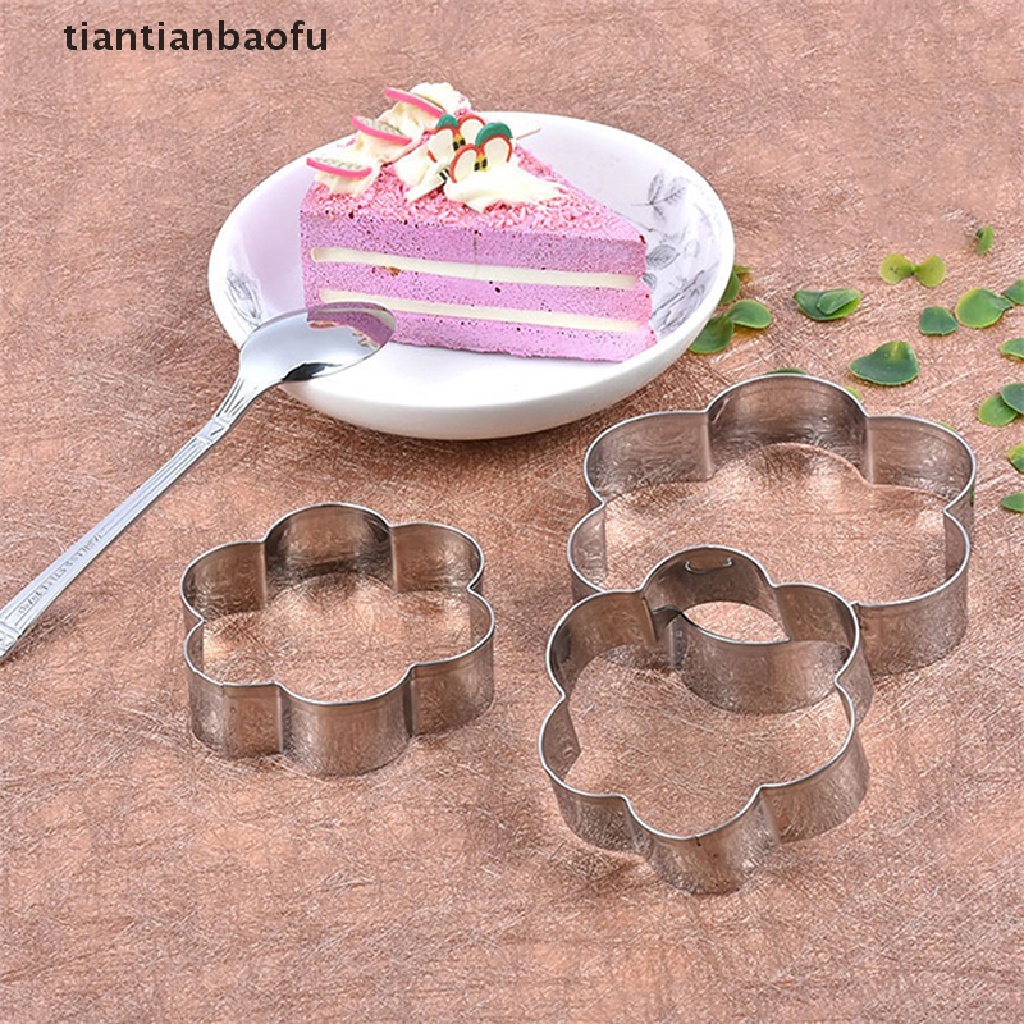 [tiantianbaofu] 1Set Plum-shaped Biscuit Mold DIY Cookies Cutter Bread Cake Baking Fondant Tools Boutique