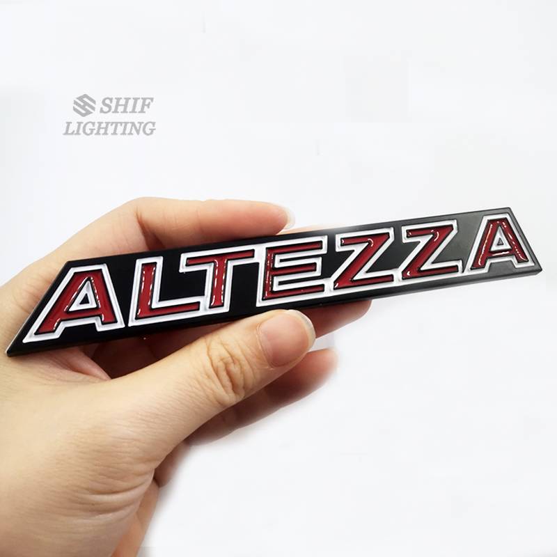 1pc Stiker Emblem / Badge Logo Altezza Metal Untuk Samping / Belakang Mobil Toyota