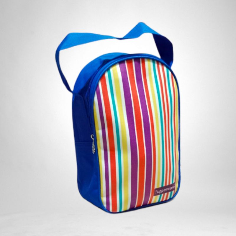 Tas Pouch stripe Tupperware jinjing