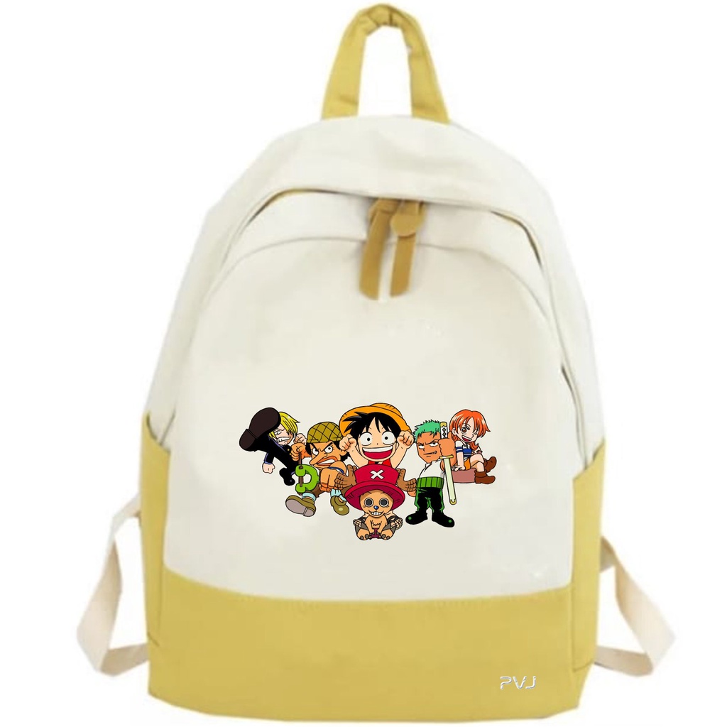 PVJ Tas One Piece Monkey Luffy Anime Ransel Anak Sekolah Backpack School