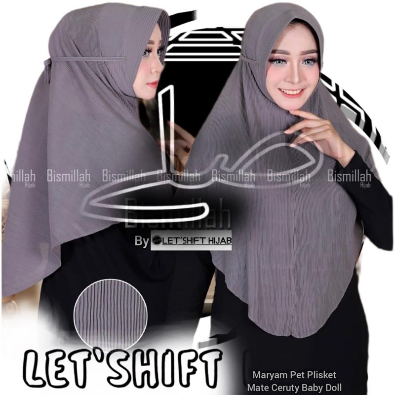 BERGO MARYAM PET PLISKET/BERGO MARIYAM PET PLISKET/HIJAB PLATED PED