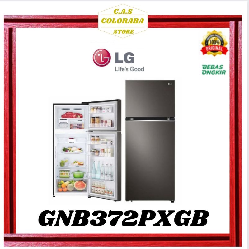 KULKAS LG GNB372PXGB KULKAS 2 PINTU INVERTER GN-B372PXGB GNB372 GN-B372 372PXGB