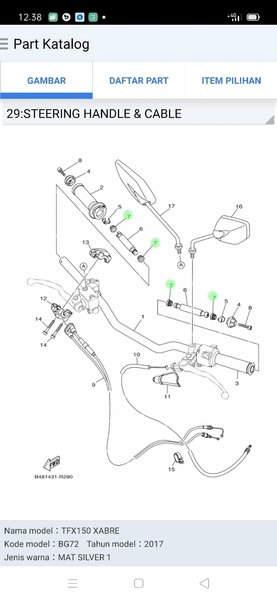 KARET JALU STANG YAMAHA JUPITER MX LAMA MX NEW XABRE