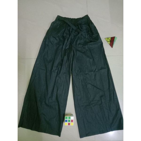 KULOT PANJANG KATUN STRETCH-Hitam polos