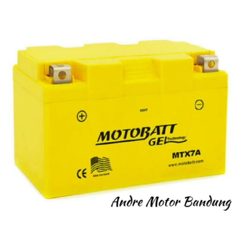 Accu/Aki Gel Motobatt MTX7A (YTX7-BS/YTX9-BS) Ninja 250,Minerva,Kymco