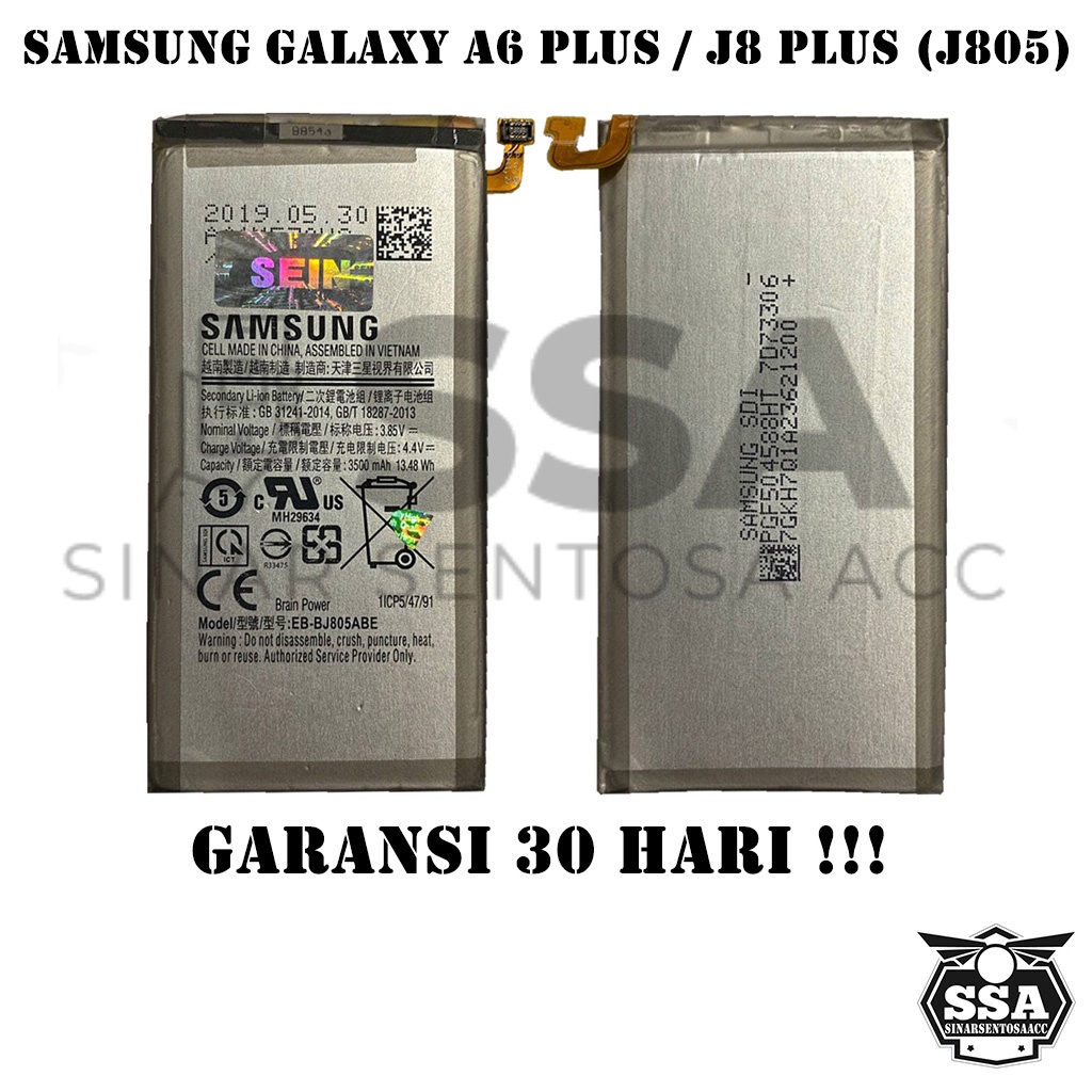 Baterai Original 100% Samsung Galaxy J8 Plus A6 Plus J8+ A6+ J805 EB-BJ805ABE Batrai Batu Batre Battery Batrei Handphone ORI HP