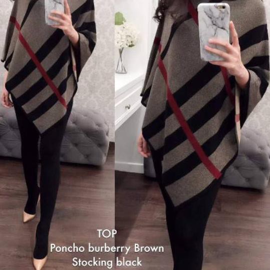 BIW BURBERRY OUTER CAPE PONCO RAJUT PREMIUM BEST SELLER !! □