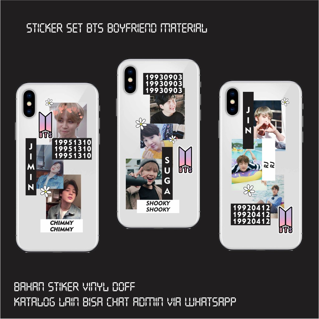 Stiker Tumblr Sticker Tumblr Bts Boyfriend Material Shopee Indonesia