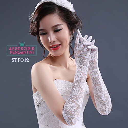 [PRODUK TERLARIS] WEDDING GLOVES SARUNG TANGAN WANITA AKSESORIS PESTA BRIDAL STP012