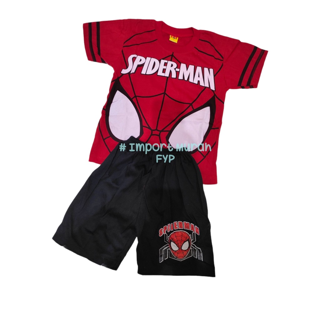 SETELAN ANAK LAKI SPIDERMAN UMUR 2-11TAHUN BISA COD