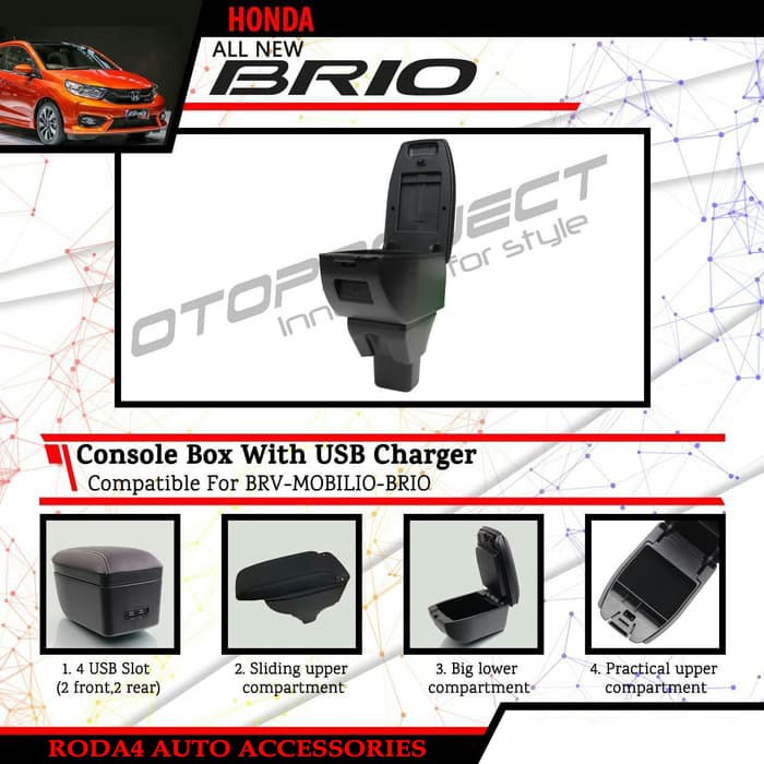 Console Box Arm rest With USB Charger Brio