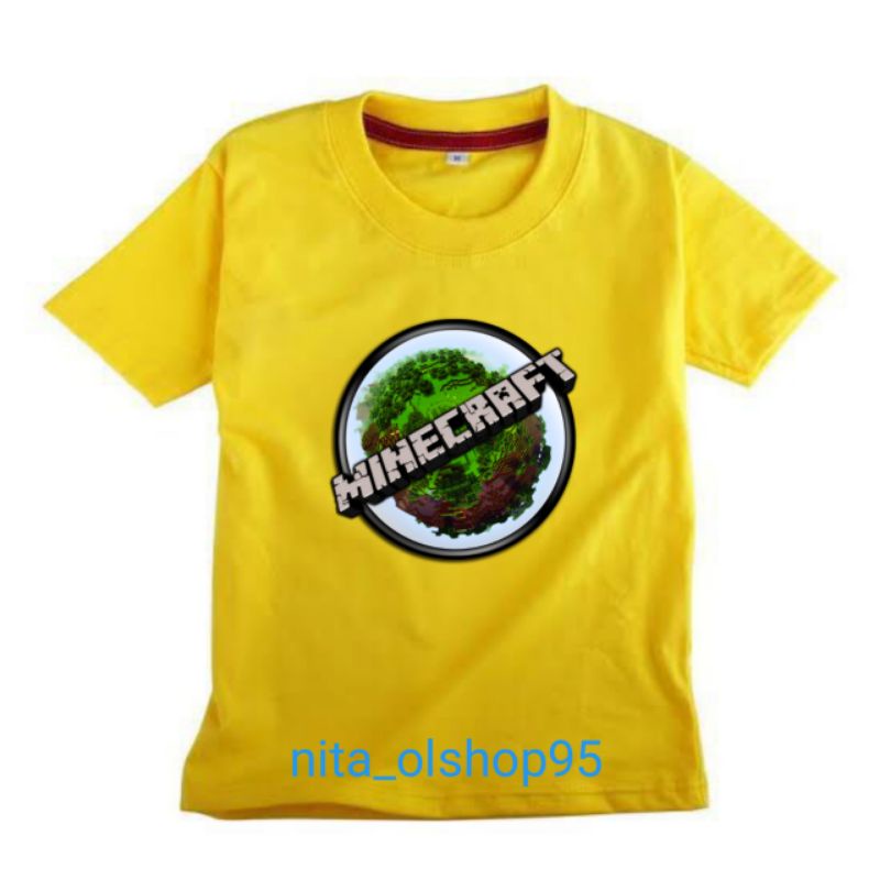 baju minicraft kaos anak Minecraft