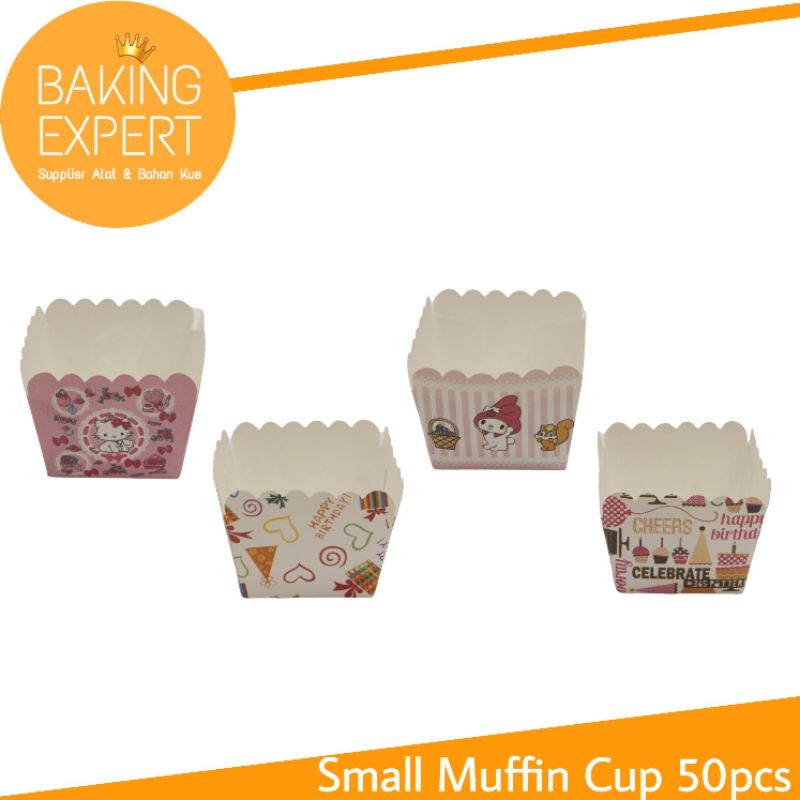 Jual Small Square Muffin Cup paper case cupcake bluder kotak persegi ...