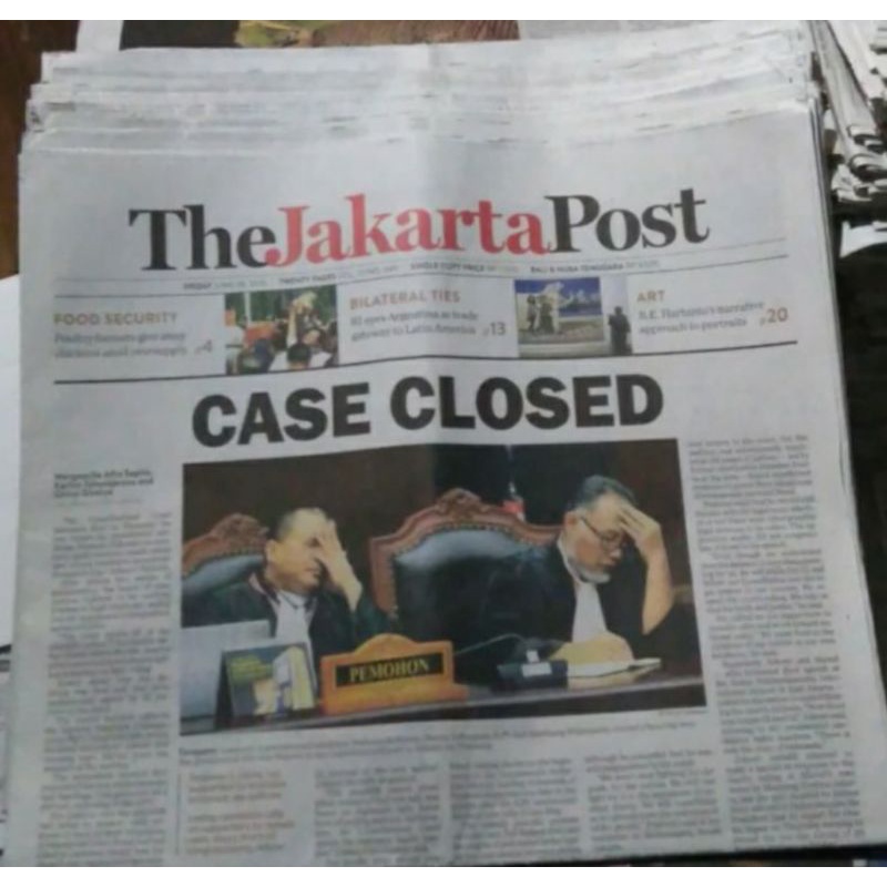 koran bahasa inggris bekas